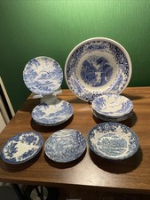 12 Assorted Blue & White Bowls