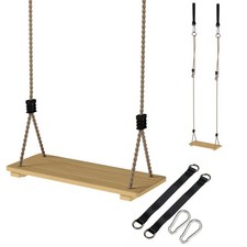 Wooden swing seat with - wooden,