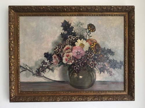 Edith jagger large vintage oil - edith,