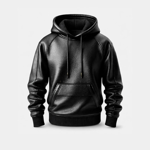 Men black premium leather - men's,