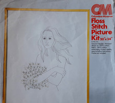 Vintage 1970s Embroidery kit: INNOCENT MAIDEN - Columbia-Minerva 6644