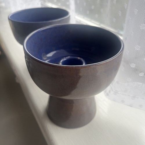 This blue stoneware - is,