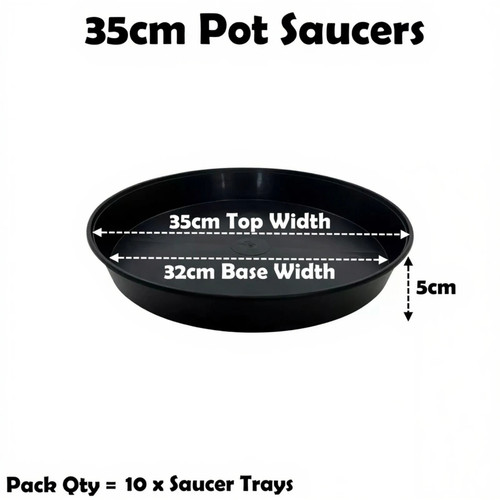 35cm plant pot saucer - pot, black
