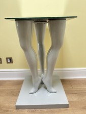 Unique Retro ‘Legs’ Console Table, Glass, Acrylic 1970s