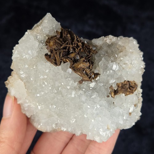 Quartz siderite wood mine - siderite,