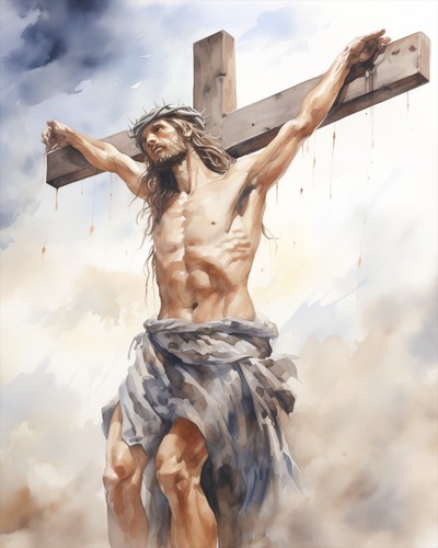 The crucifixion jesus - -,