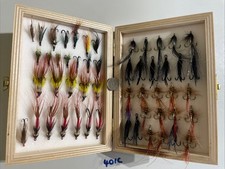 Wooden Fly Box With Foam 53 Salmon Single Double & Treble Salmon Fishing Flies