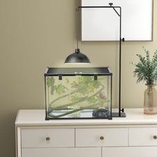 86-129Hcm Reptile Lamp Stand, Adjustable Lamp Holder w/ Hook Hanging, Base