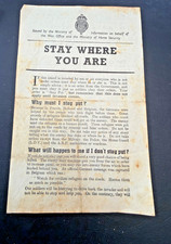 WW2 British “Stay Where You