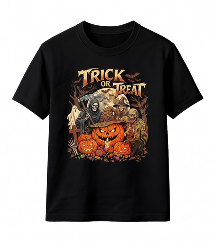 Retro trick treat halloween - trick,