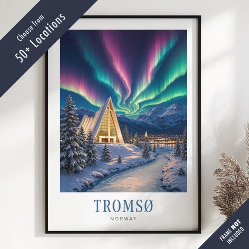 European travel poster print - travel,