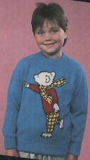 Vintage Intarsia Knitting Pattern Of Rupert The Bear Size 24/44 Inch Chest (224)