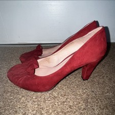 JIGSAW Plum Suede Court Shoes