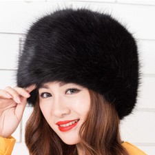 Lady Winter Warm Cossack Hat Russian Style Ski Soft Fake Fur Hat Warm Ski Cap UK