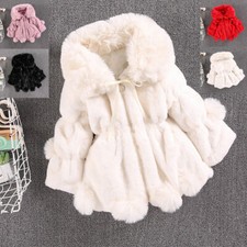 Kids Faux Fur Baby Thick Parka