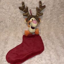 Winnie The Pooh Reindeer Tigger Vintage Plush 3D Soft Toy Christmas Stocking