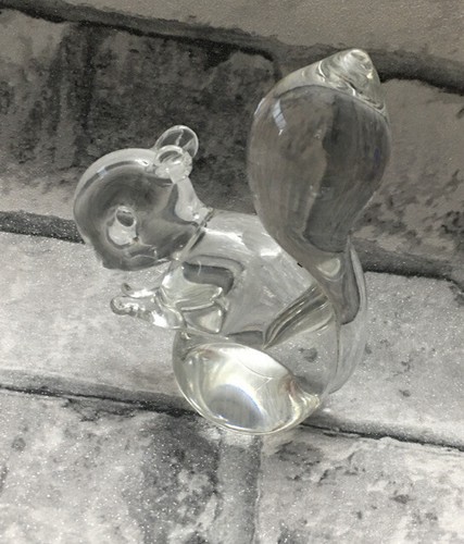 Art glass paperweight squirrel - art,