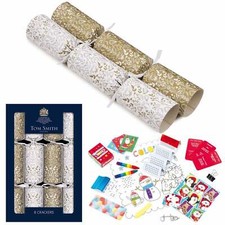 Tom Smith  12.5" Gold Deluxe Family Christmas Crackers 8 Pack