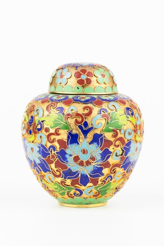 Golden chinese cloisonne - golden,