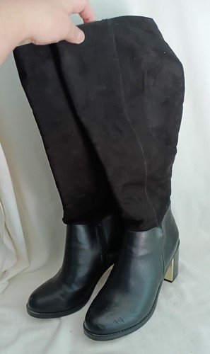 New look black faux - new, suede