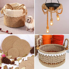 Thick 6mm Jute Rope - 33ft Natural Twine for Cat Posts, Gardening & Decor