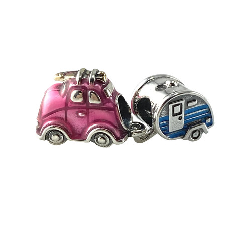 Pink car camper s925 - car,