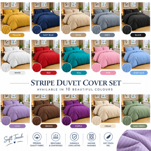 Piece stripe duvet quilt - stripe,