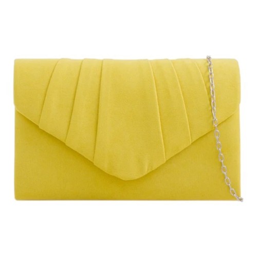 Women pleated envelope - envelope, suede
