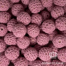 10 Pcs 16mm Round Natural Wooden Crochet Fabric Knitted Dummy Clip Beads *UK*