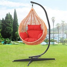 XL Swing Hammock Egg Chair C Stand Strong Steel Solid Hanging Tent VerticalStand