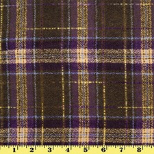 Wool Plaid Fabric by Yard
