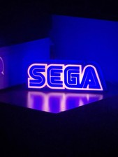 Sega USB LED Light Up Sign Light Box USB Lamps Mancave Collector Gamer