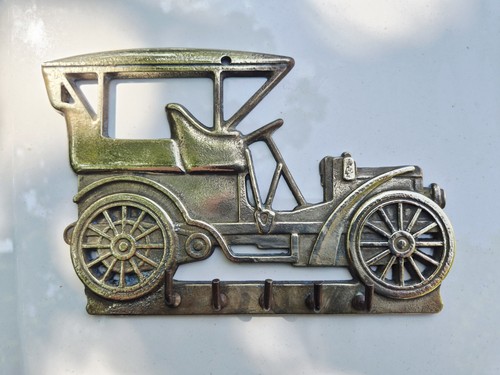 1950s vintage solid brass car - brass,