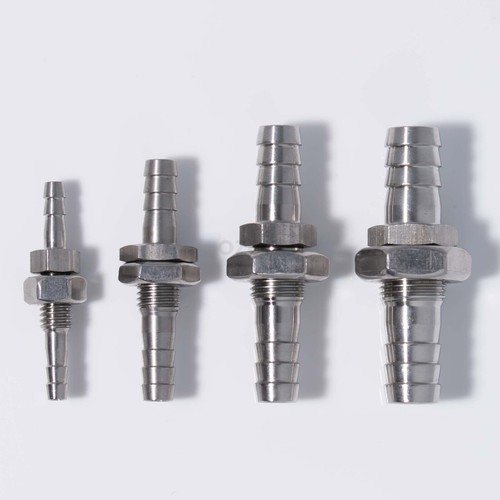 Hose barb bulkhead - barb, stainless
