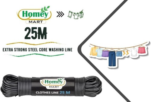 25m washing line - with, steel