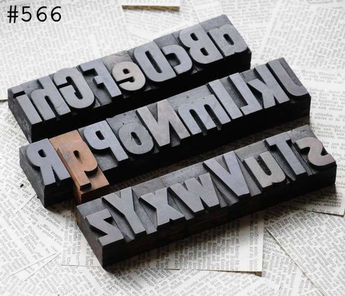 Mixed alphabet letterpress - a-z,