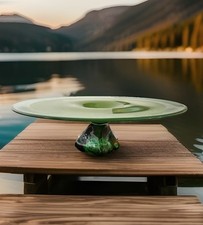 UNIQUE VINTAGE ART GLASS CAKE