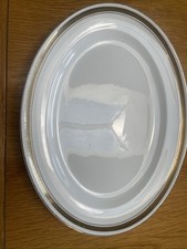 Losol Ware Oval Platter, Keeling &co Ltd, Burslem White And Gold
