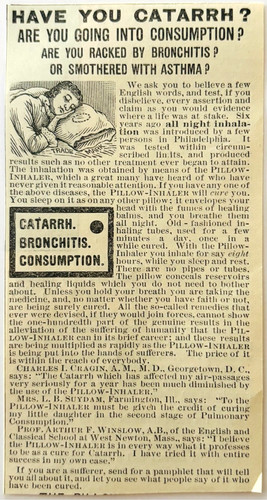 1886 pillow inhaler asthma - pillow,