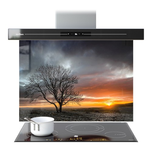 Kitchen glass splashback - glass,
