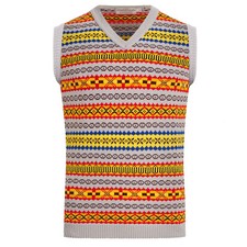 Mens Knitted Fairisle Tanktop