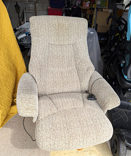 Beige fabric reclinable - beige,