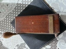 Vintage paper cutting guillotine wood and brass - nice size for home or crafts