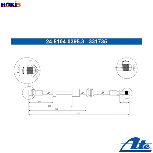 Brake hose 5104 0395 for - 24.5104-0395.3,
