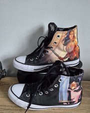 Converse DC Comics Wonder Woman Sneakers Hi-Top Trainers Size UK 6 Skate Shoes
