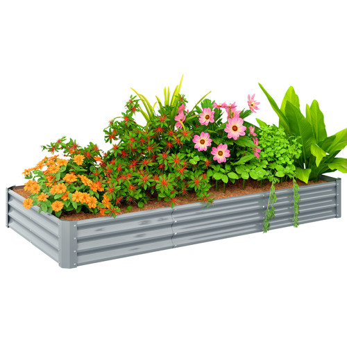Galvanised raised garden - raised,