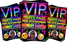BOUNCY CASTLE EMOJI VIP Birthday Party Invitation, Personalised + Digital Option