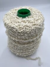 500 Gram Cone (98%Wool Boucle). Super Chunky Thickness. Cream Undyed. UK Spun.