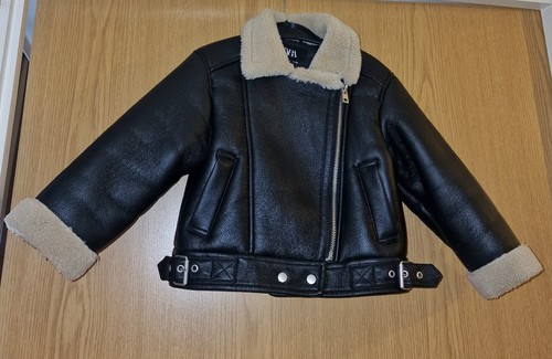 Zara black leather double