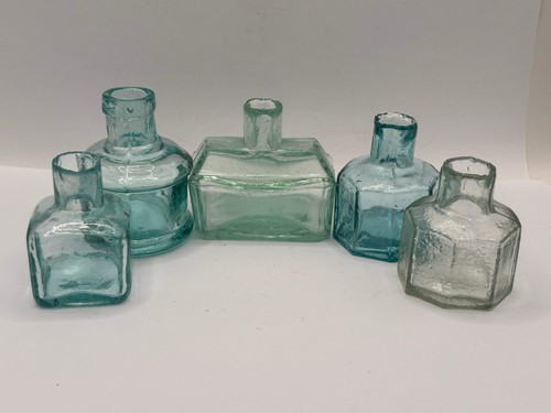 Old aqua glass inks - aqua,